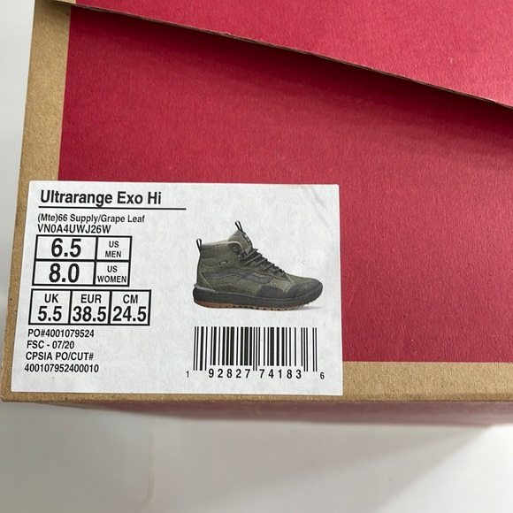 Vans Ultrarange Exo Hi Mte 66 supply grape leaf - Picture 12 of 13